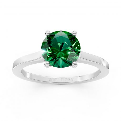 Emerald Engagement Rings -White Gold