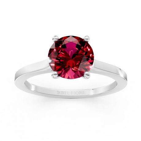 Ruby Engagement Rings - White Gold