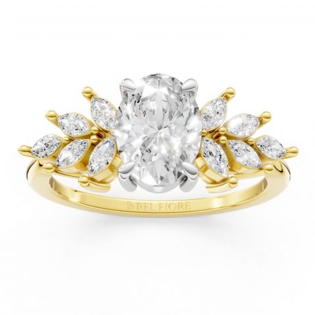 Vivid oval-cut diamond- White Head