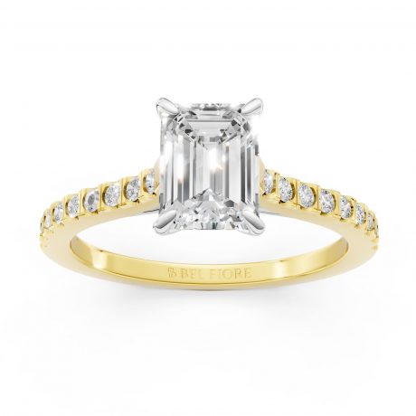 Emerald cut diamond-White Head