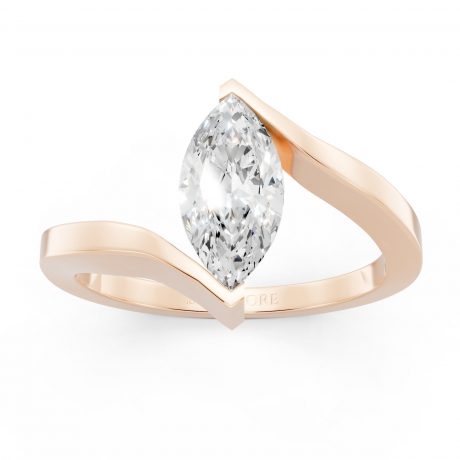 Marquise Diamond Ring - Rose Gold