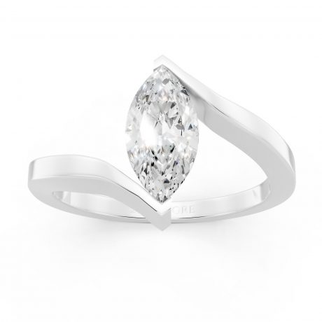 Marquise Diamond Ring - White Gold