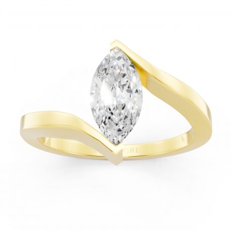 Marquise Diamond Ring - White Head