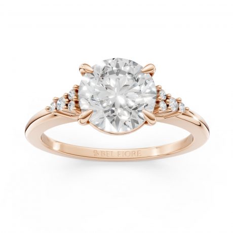 Brilliant round cut diamond -Rose Gold