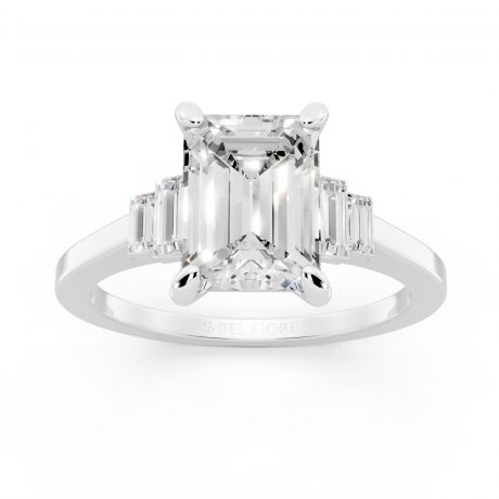 Emerald Cut Diamond - White Gold