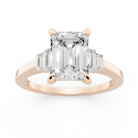 Emerald Cut Diamond - Rose Gold