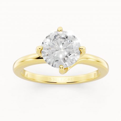 Round Solitaire Diamond - Yellow Gold