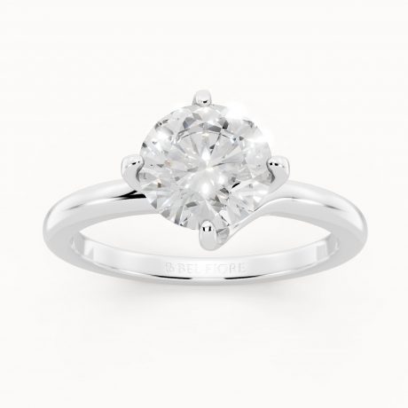 Round Solitaire Diamond - White Gold