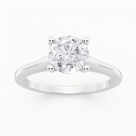 Solitaire style diamond ring -White Gold