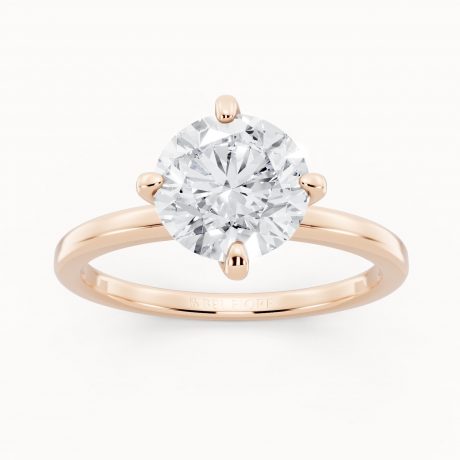 Brilliance of the round cut diamond -Rose Gold