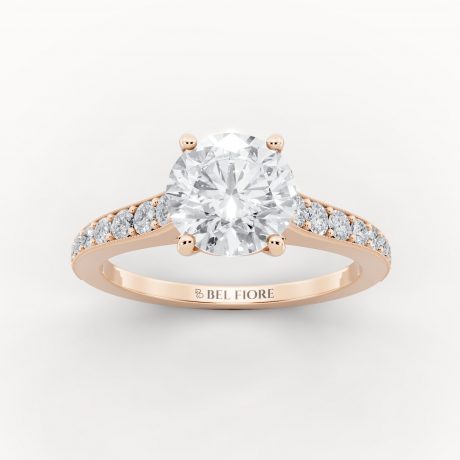 Brilliant round cut diamond -Rose Gold